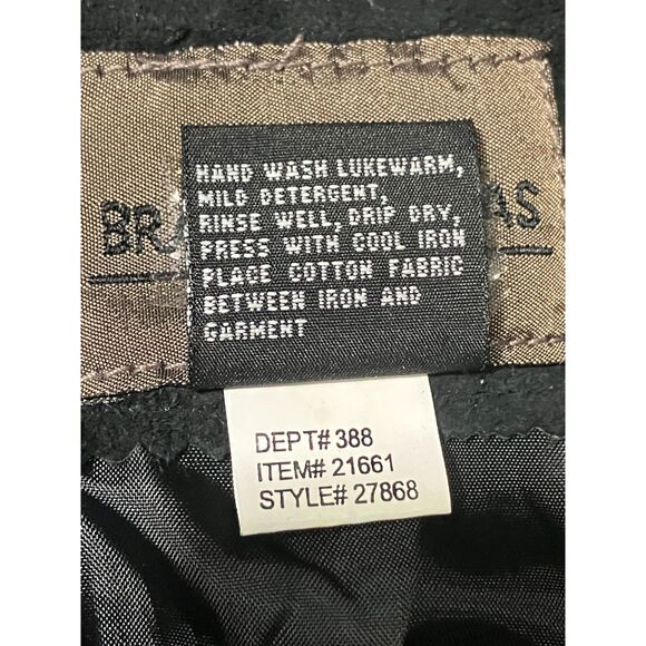 Brandon Thomas Black Leather Blazer Jacket Size M Button Front - Picture 7 of 7